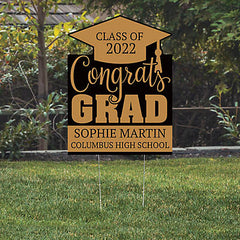 Personalized Congrats Grad Yard Sign