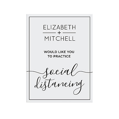 Personalized Wedding Social Distance Sign