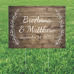 Personalized Rustic Farmhouse Yard Sign