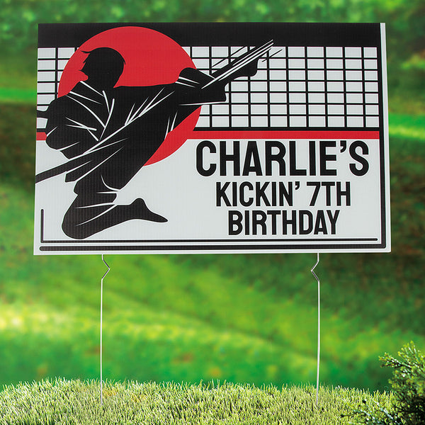 Personalized Karate Yard Sign