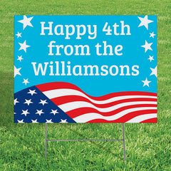Personalized 4th of July Yard Sign