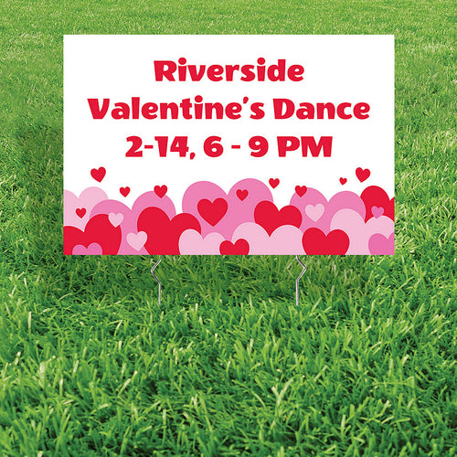 Personalized Valentines Day Yard Sign