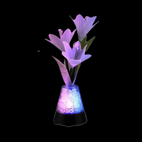 Fiber Optic Flowers with Light Up Gemstones Centerpiece USB Powered ...