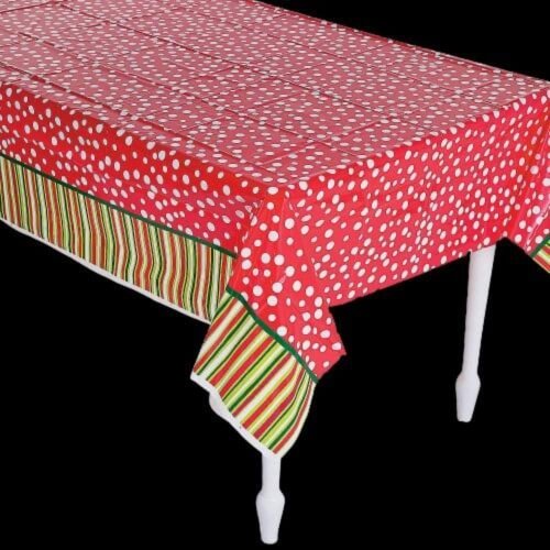 Bright Christmas Plastic Tablecloth