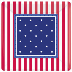 Patriotic Theme Stars & Stripes 7" Plates