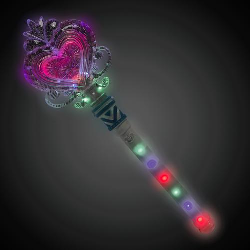 LED Light Up 16 Inch Heart Wand - Multi Color