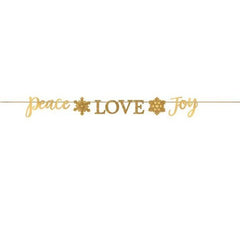 Holiday Peace, Love, Joy Banner