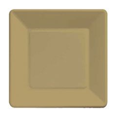 Gold Shimmer 7" Square Plates