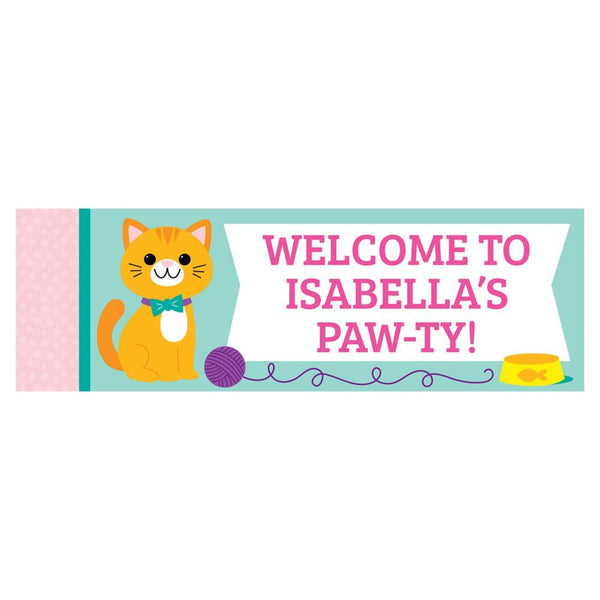 Personalized Cat Banner - Large