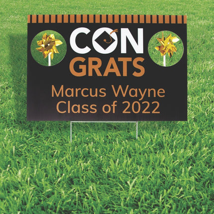 Personalized Graduation Pinwheel Yard Sign