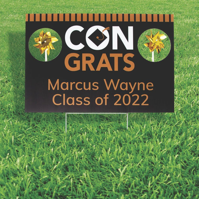 Personalized Graduation Pinwheel Yard Sign