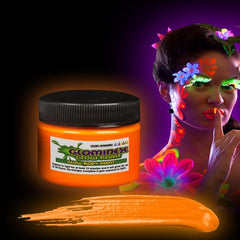 Glominex Glow Body Paint 1oz Jar Orange