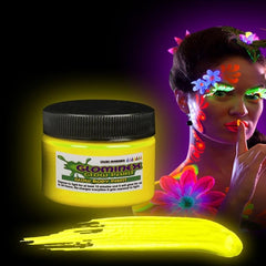 Glominex Glow Body Paint 1oz Jar Yellow
