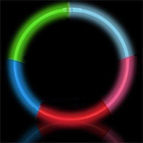 22 Inch Rainbow 5 Colors Glow Necklace - Pack of 50 Necklaces