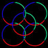 24 Inch Tri-Color Glow stick Necklaces - Red Green Blue