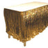 Gold Metallic Fringed Table Skirt