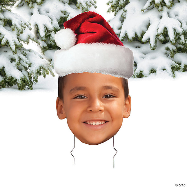 26" Holiday Custom Photo Big Head Cutout Yard Sign
