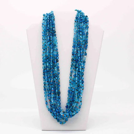 27 Inches Turquoise Crystal Glass Beaded Necklaces