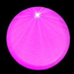 Light Up Round Badge Pin Pink