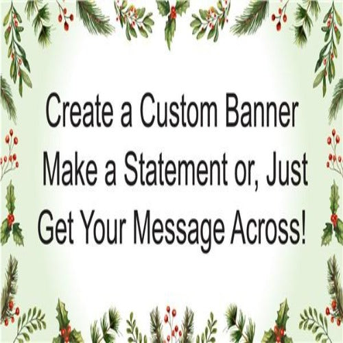 Traditional Holly Custom Banner