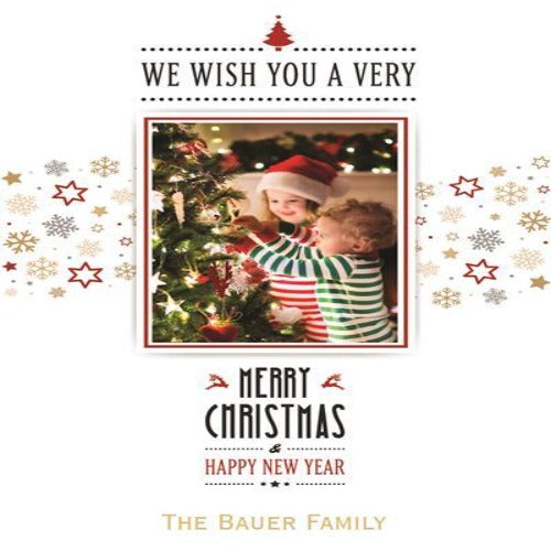 Snowflake Custom Photo Invitations