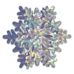 Iridescent Metallic 3-D Snowflake 10" Centerpiece