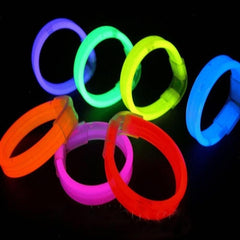 8 Inch Triple Wide Glow Bracelets/Wristbands