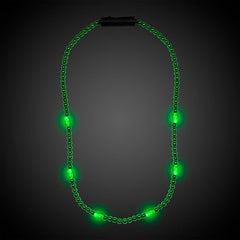 LED Light Up Green 30" Beaded Necklace