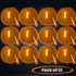 12 Inch Glow in The Dark Orange Beach Balls - Pack of 12