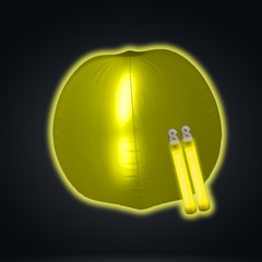 24 Inch Glow in The Dark Yellow Beach Ball