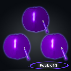 12 Inch Glow in The Dark Purple Beach Balls - Pack of 3