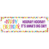 Colors & Confetti Birthday Custom Banner - Medium