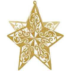 Gold Star Glitter Decoration