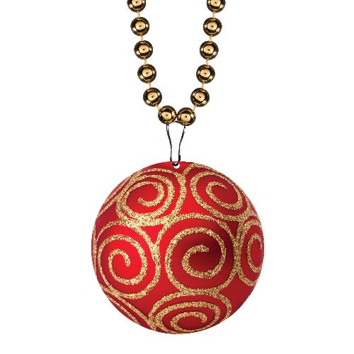 Christmas Ornament Medallion Bead Necklaces