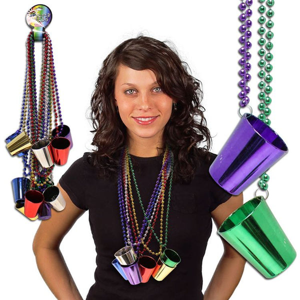 33 Shot Glass Beaded Necklaces