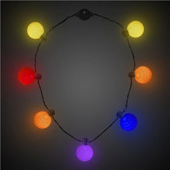 LED Light Up Flashing 40 Inch Ball Necklace - Multi-Color