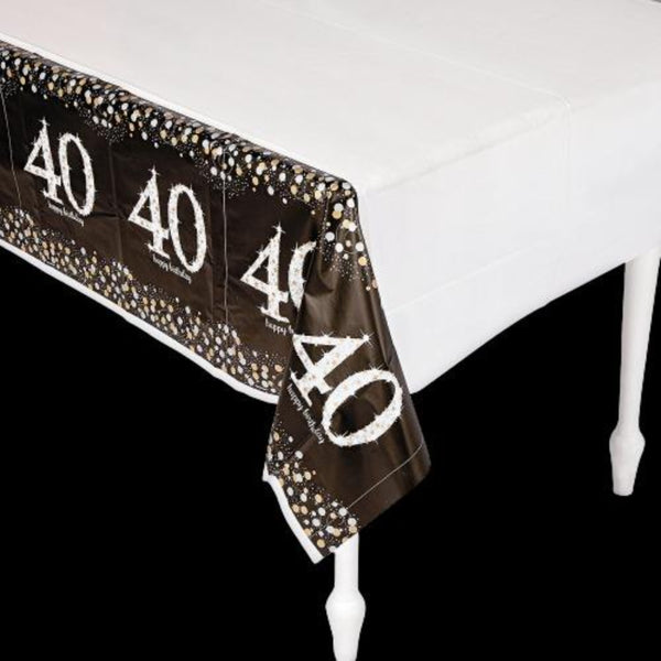 Sparkling Celebration 40th Birthday Tablecloth