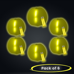24 Inch Glow in The Dark Yellow Beach Ball - Pack of 6