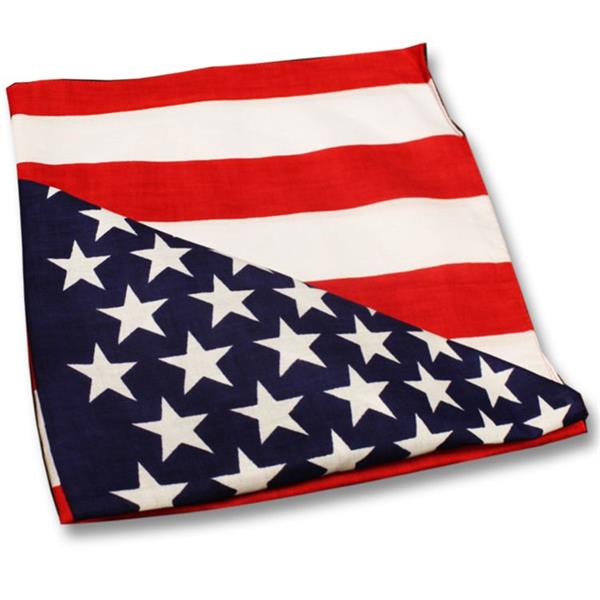 American Flag 22 Cotton Bandanas