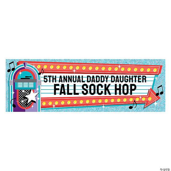 50s Diner/Sock Hop Custom Banner - Medium