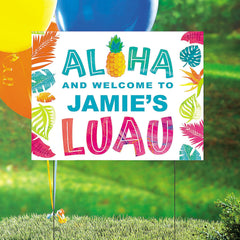 Personalized Luau Yard Sign