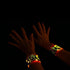 Glow In The Dark Skeleton Print Slap Bracelets | PartyGlowz