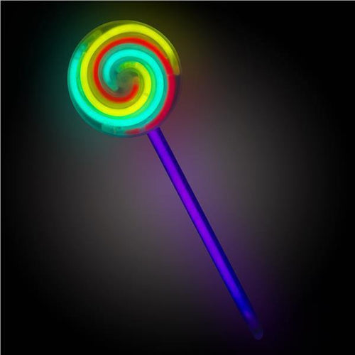 Colorful Glow In The Dark Lollipop Wand | PartyGlowz