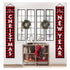 Happy Holidays Merry Christmas Banner Set Red And Black Plaid 12 In X 72 In