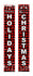 Merry Christmas Banner Set Red And Black Plaid 12 In X 72 In