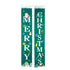 Merry Christmas Banner Set Green And White 12 In X 72 In