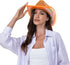 Light Up EL Wire Neon Iridescent Holographic Space Cowboy Cowgirl Hat - Orange