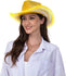 Light Up EL Wire Neon Iridescent Holographic Space Cowboy Cowgirl Hat - Gold