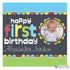 Mini Primary Colors 1st Birthday Photo Custom Banner