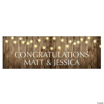 Personalized Rustic Wedding Banner - Medium